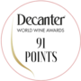 Medaille Decanter World wine awards 91pts