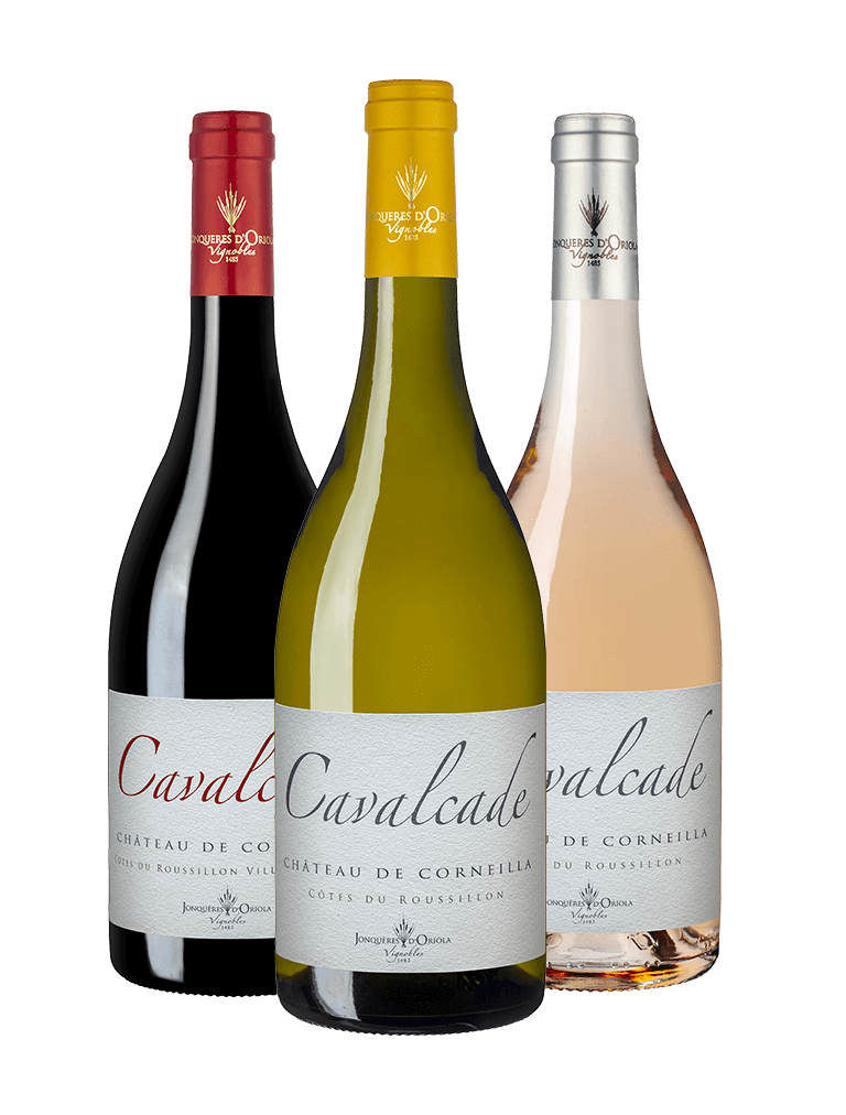 Jonquères d&#039;Oriola Vignobles, Château de Corneilla Cavalcade , Roussillon, AOP Côtes du Roussillon, white wine